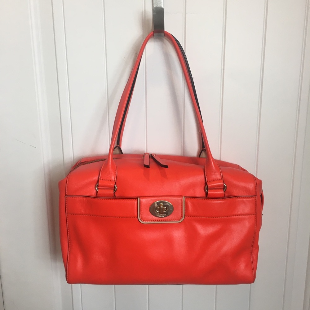 Kate Spade Leather Orange purse shoulder tote